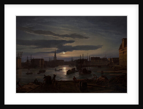 Copenhagen Harbor by Moonlight, 1846 by Johan Christian Dahl
