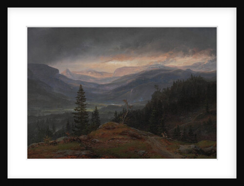 View over Hallingdal, 1844 by Johan Christian Dahl