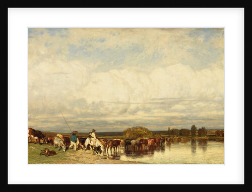 Cows Crossing a Ford, 1836 by Jules Dupré