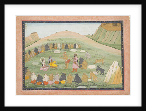 Hanuman Revives Rama and Lakshmana with Medicinal Herbs…,Ramayana series, ca. 1790 by Workshop active in the First generation (after Nainsukh)
