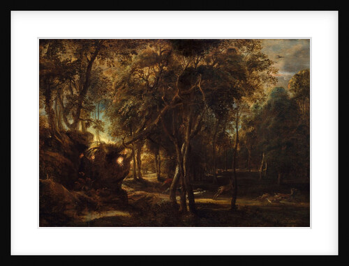 A Forest at Dawn with a Deer Hunt, ca. 1635 by Peter Paul Rubens
