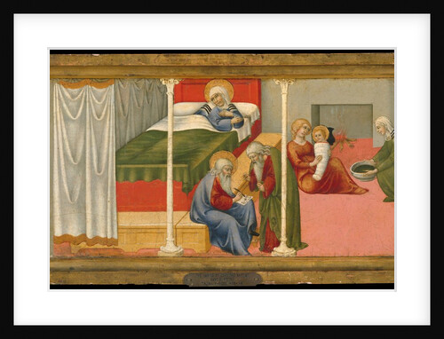 The Birth and Naming of Saint John the Baptist, 1450-60 by Sano di Pietro
