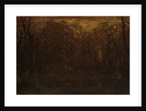 The Forest in Winter at Sunset, ca. 1846-67 by Theodore Rousseau
