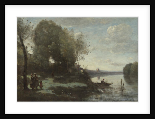 River with a Distant Tower, 1865 by Jean-Baptiste-Camille Corot