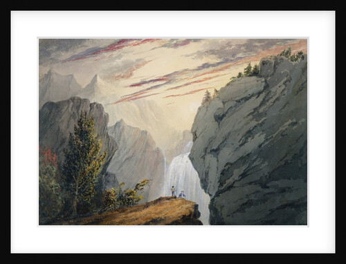 At the Waterfall, ca. 1850 by David Claypoole Johnston