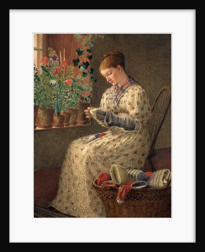 A Month's Darning, 1876 by Enoch Wood Perry