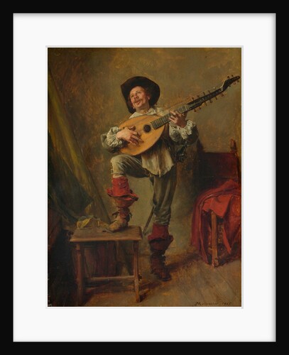 Soldier Playing the Theorbo, 1865 by Jean Louis Ernest Meissonier
