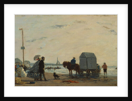 On the Beach at Trouville, 1863 by Eugene Louis Boudin
