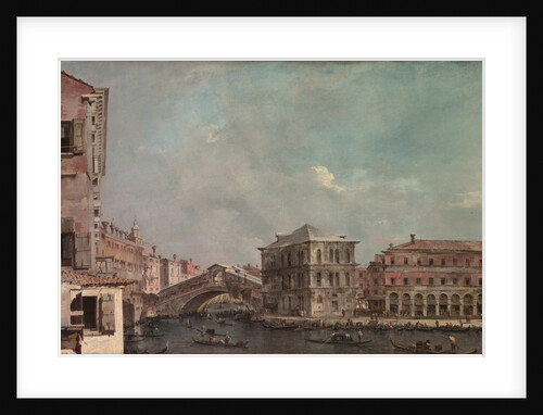 The Grand Canal above the Rialto, late 1760s by Francesco Guardi