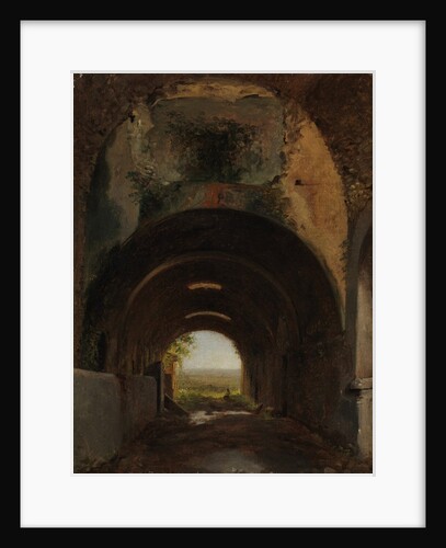 View in the Stables of the Villa of Maecenas, Tivoli, ca. 1805-10 by Francois-Marius Granet
