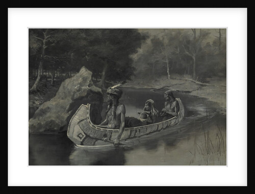 Pitched It Sheer into the River . . . Where It Still Is Seen in the Summer, 1889 by Frederic Remington