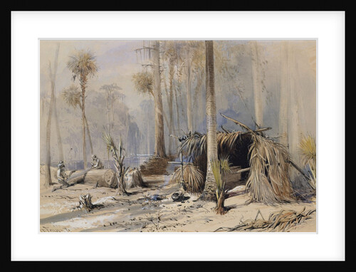 The Cypress-Shingle Yard, Ocklawaha River, Florida, 1870 by Harry Fenn