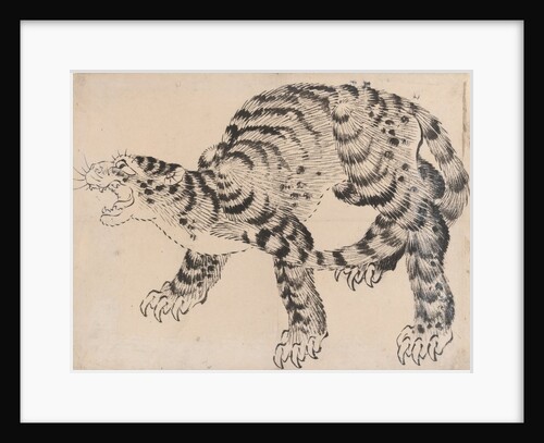 Tiger, 19th century by Hokusai School