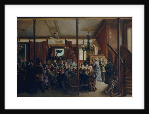 Auction Sale in Clinton Hall, New York, 1876, 1876 by Ignacio de León Escosura