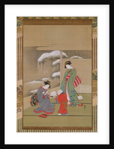 Painting the Eyes on a Snow Rabbit , ca. 1780 by Isoda Koryusai