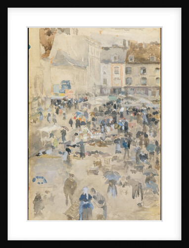 Variations in Violet and Grey?Market Place, Dieppe, 1885 by James Abbott McNeill Whistler