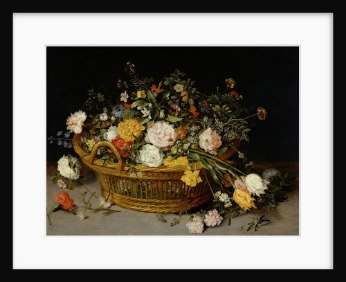 A Basket of Flowers, probably 1620s by Jan Brueghel the younger