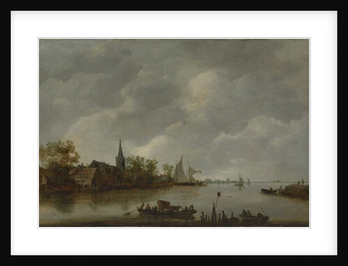 River View with a Village Church by Style of Jan van Goyen