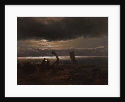 Mother and Child by the Sea, 1830 by Johan Christian Dahl