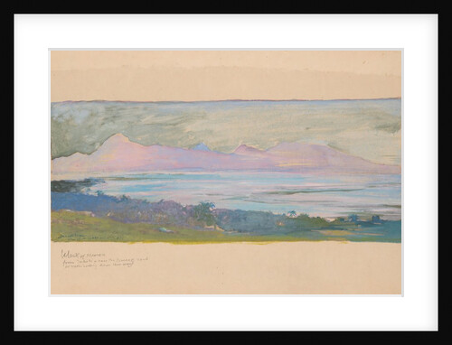 The Island of Moorea Looking across the Strait from Tahiti, January 1891, 1891 by John La Farge