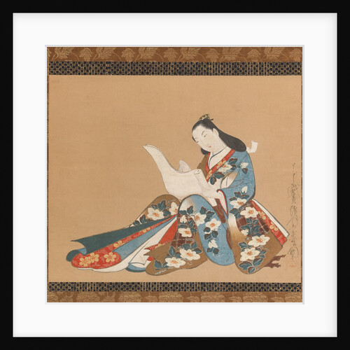 Courtesan Writing a Letter , ca. 1715 by Kaigetsudo Doshin