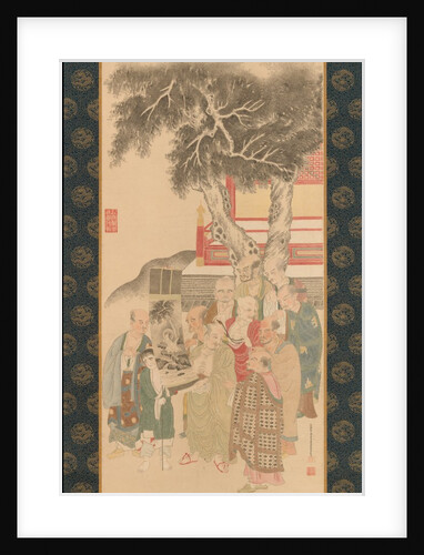 Ten Rakan Examining a Painting of White-Robed Kannon, 1792 by Kato Nobukiyo