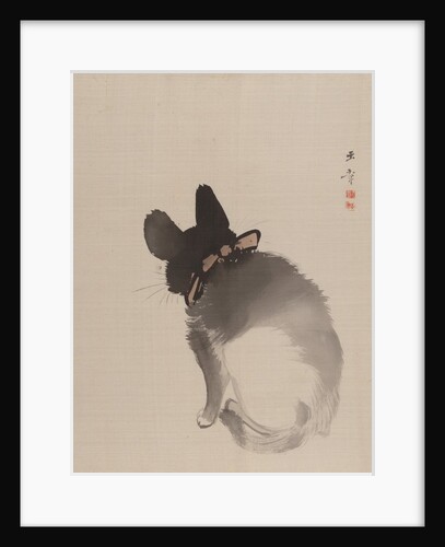 Cat Seen from Behind, 1868 by Gyokusho Kawabata