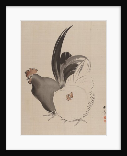 Cock and Hen, 1887-92 by Gyokusho Kawabata