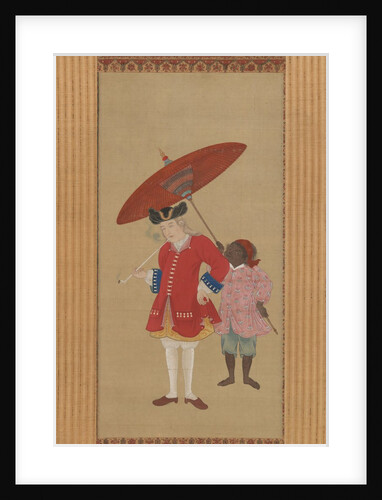 Dutchman with a Servant, early 19th century by Kawahara Keiga