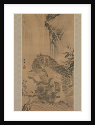 Eagle Attacking a Mountain Lion, 1885 by Kawanabe Kyosai