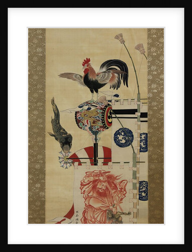 Boy?s Day Carp Streamer and Shoki Banner, before 1870 by Kawanabe Kyosai