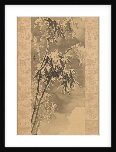 Bamboo in Snow, late 18th century by Kuwayama Gyokushu