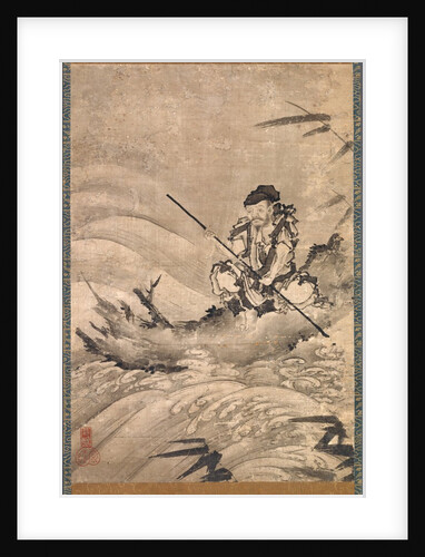 The Chinese Explorer Zhang Qian on a Raft, mid-16th century by Maejima Soyu