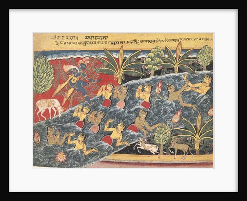 The Gopis Plead with Krishna to Return Their Clothing…, ca. 1560-65 by Master of the Isarda