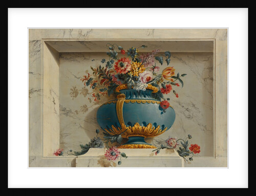Vase of Flowers in a Niche by Michel Bruno Bellenge