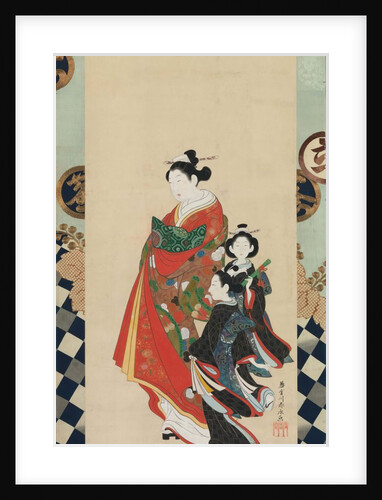 Courtesan and Attendants, late 18th century by Shunsho