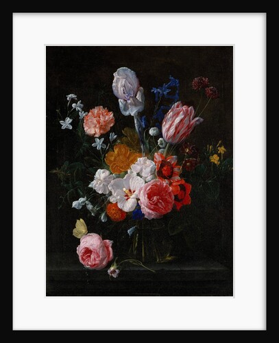 A Bouquet of Flowers in a Crystal Vase, 1662 by Nicolaes van Veerendael