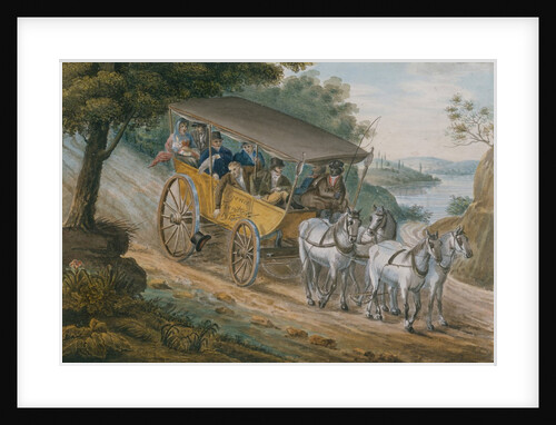Travel by Stagecoach Near Trenton, New Jersey, 1811-ca. 1813 by Pavel Petrovic Svin'in