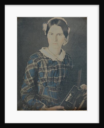 Woman with an Accordion daguerreotype, 1840s by Ron Fasand