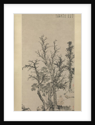 Silent Angler in an Autumn Wood, dated 1475 by Shen Zhou