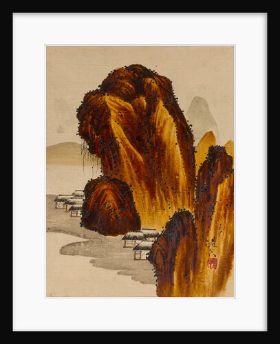 Village among Rocks, 19th century by Shibata Zeshin