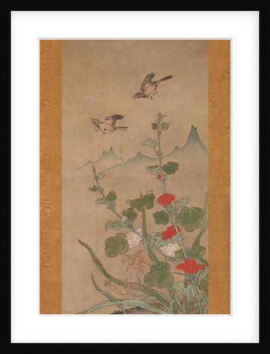 Birds and Flowers of Summer and Autumn, mid-16th century by Shikibu Terutada