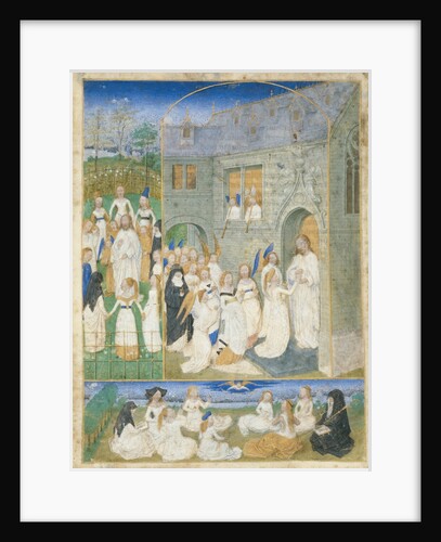 The Holy Virgins Greeted by Christ as They Enter the Gates of Paradise, ca. 1467-70 by Simon Marmion