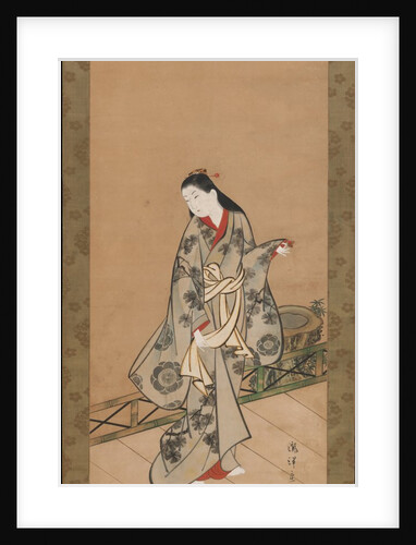 Woman on Veranda, ca. 1730 by Takizawa Shigenobu