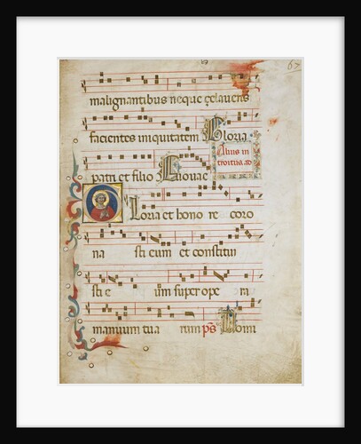 Manuscript Leaf with a female saint in an Initial G…, ca. 1330-40 by Illustratore