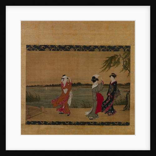 Three Girls on a Riverbank, early 19th century by Torii Kiyonaga