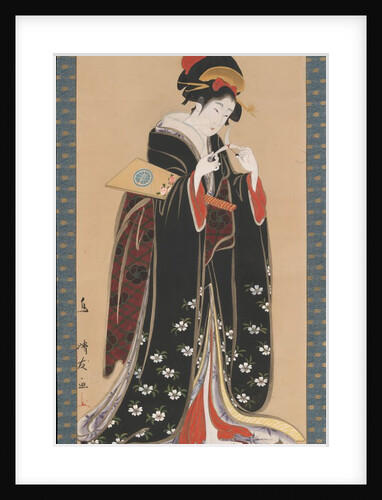 Woman with Battledore and Shuttlecock, 1815-20 by Torii Kiyotomo