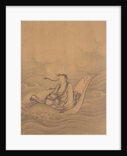 Sage Floating on Lotus Leaf by Unknown