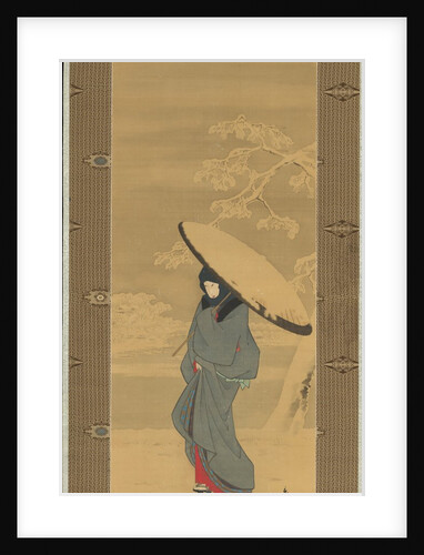 Woman Walking in the Snow, 1840s-early 1850s by Ando Hiroshige
