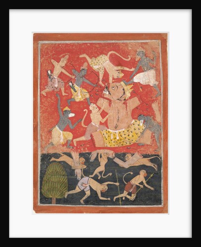 The Demon Kumbhakarna Is Defeated by Rama and Lakshmana…, ca. 1670 by Unknown